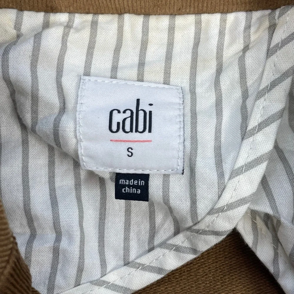 Cabi Brown Corduroy Button Up Blazer Jacket Women Size S